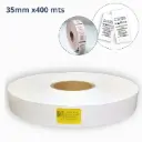 ROLLO TELA NYLON 2 CARAS BLANCO. MEDIDA 35X400 mm. CENTRO 3 PULG.