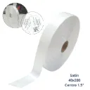 ROLLO TELA POLY/SATIN. 1 CARA. ORILLA TEJIDA. MEDIDA 40X200 m. CENTRO 40mm.