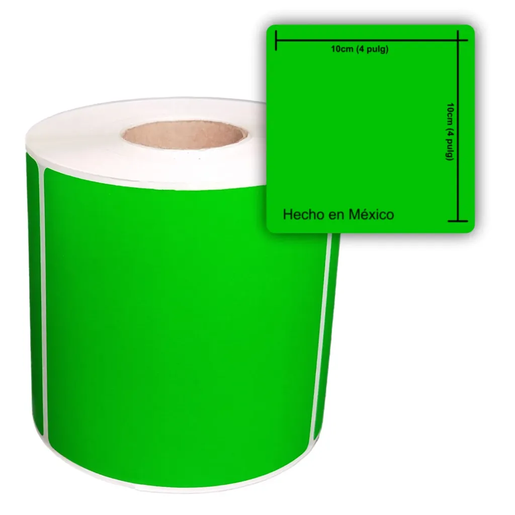 [PG1102102N1E802] ETIQ. TERMICA VERDE 102X102mm C2 P1