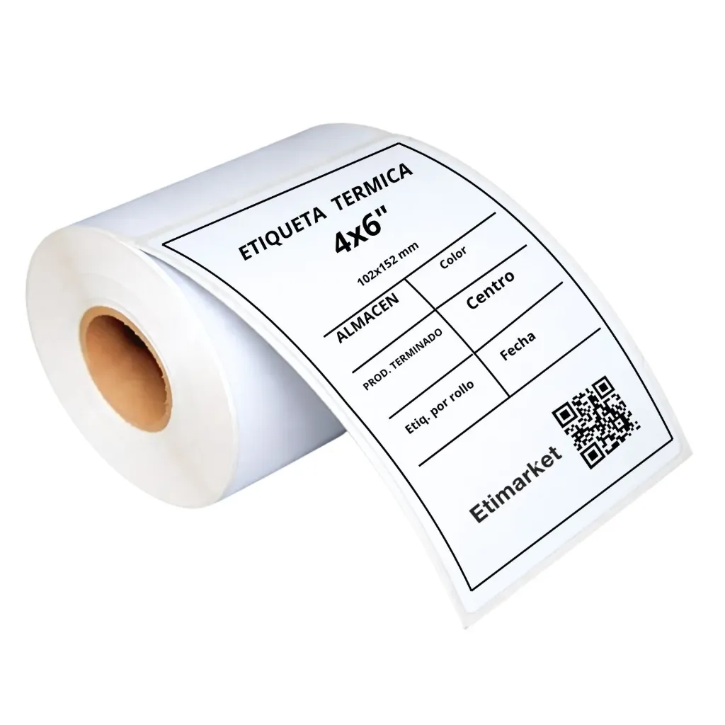 [PG1102152P1E1] ETIQ. TERMICA BLANCA 102X152mm C2 P1