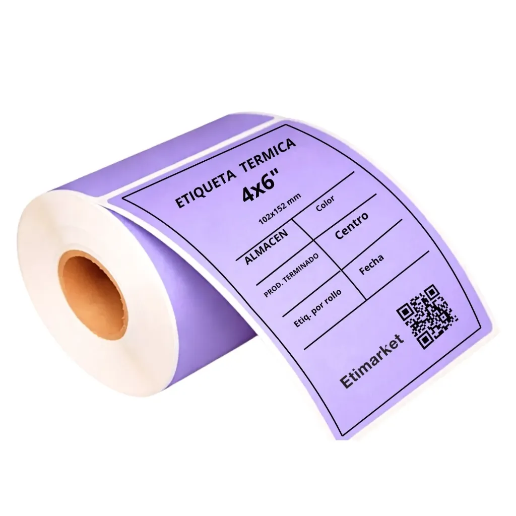 ETIQ. TERMICA 102X152mm MORADA C2 P1 300 ETIQ.