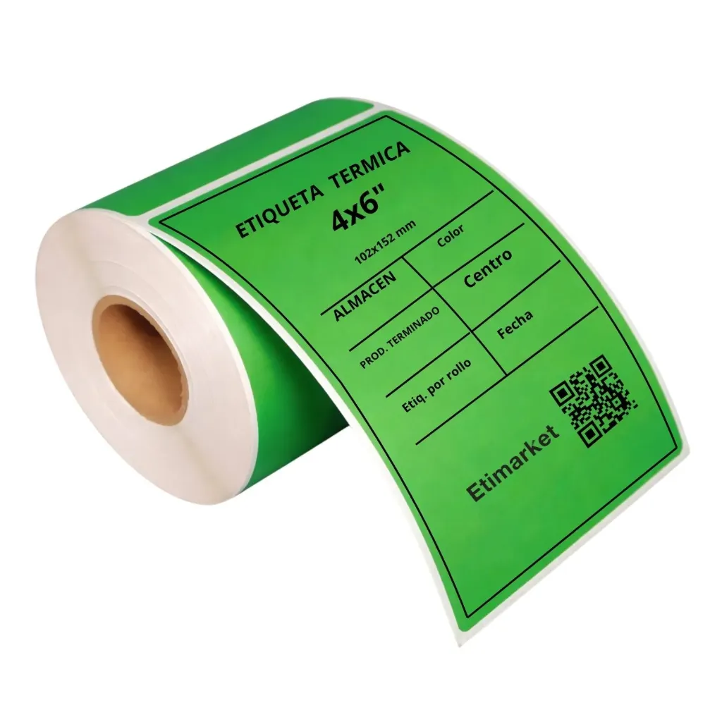 [PG1102152P1E802] ETIQ. TERMICA 102X152mm C2 P1 VERDE 300 ETIQ.