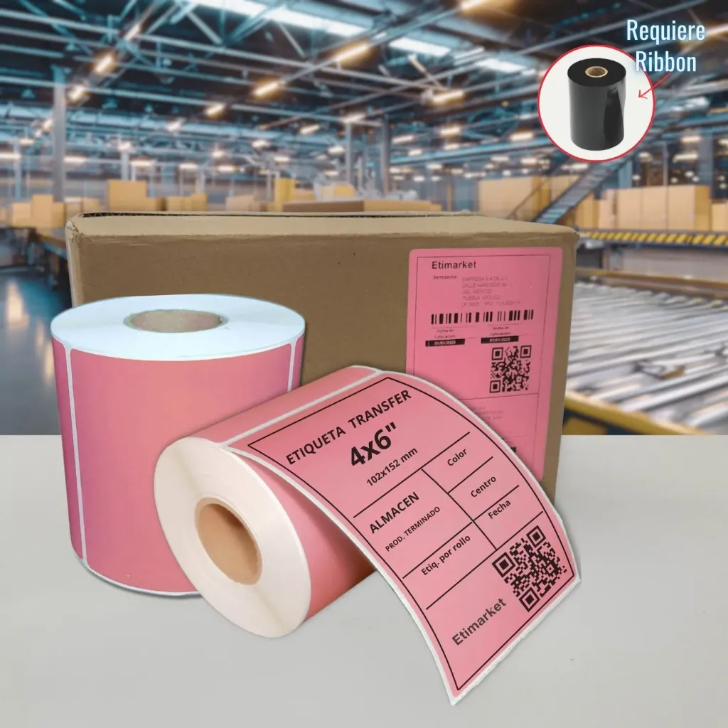 [PA7102152P1E183] ETIQ. TRANSFER 102X152mm ROSA C2 P1 ARC 500 ETIQ.