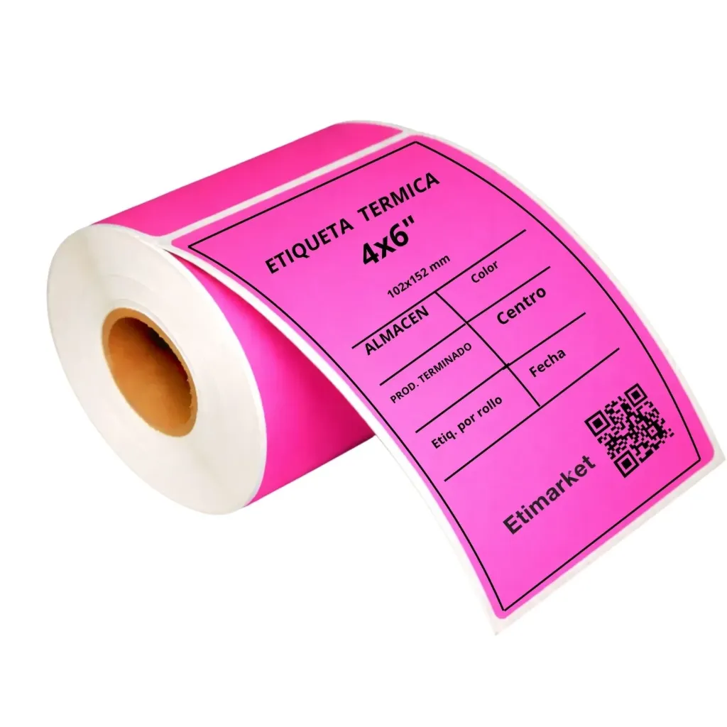 ETIQ. TERMICA 102X152mm C2 P1 ROSA MEXICANO