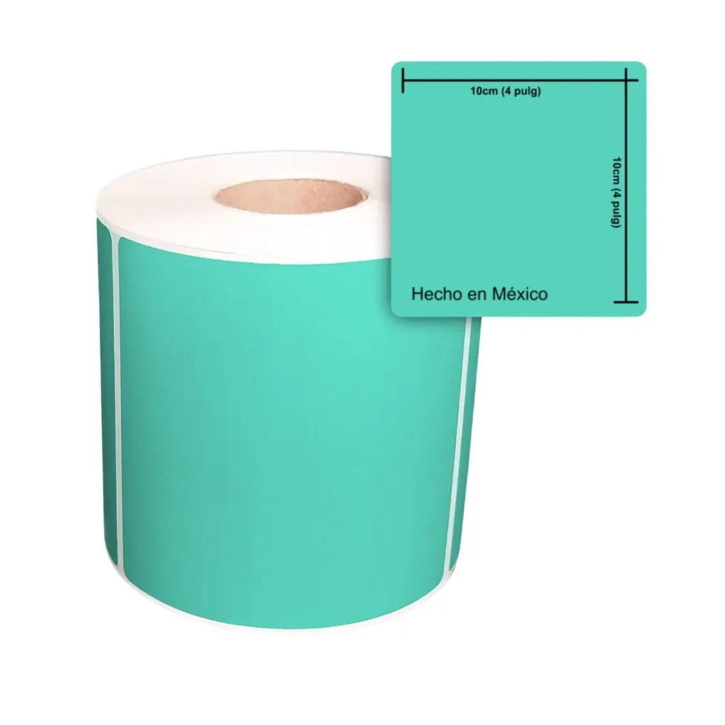 [PG1102102N1E332] ETIQ. TERMICA VERDE AQUA 102X102mm C2 P1